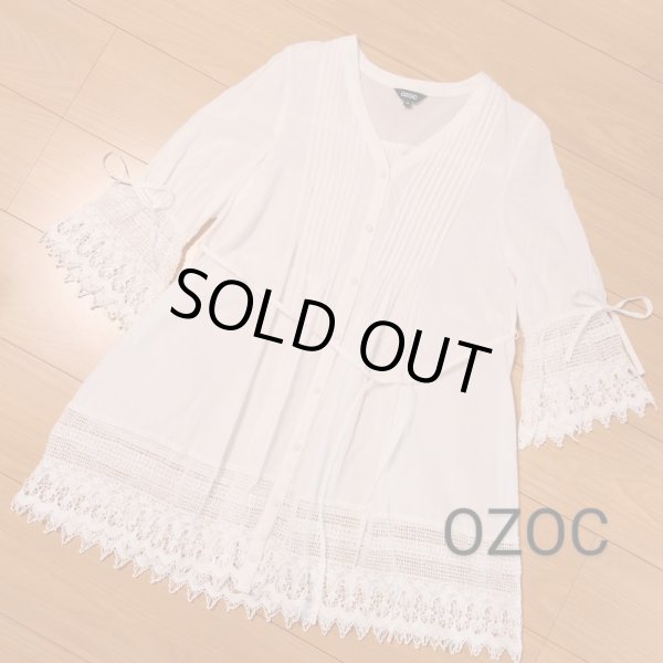 画像1: OZOC　ロング　レース　ブラウス (1)