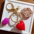 画像1: ハンドメイド　キーホルダー　ピンク　ハート (1)