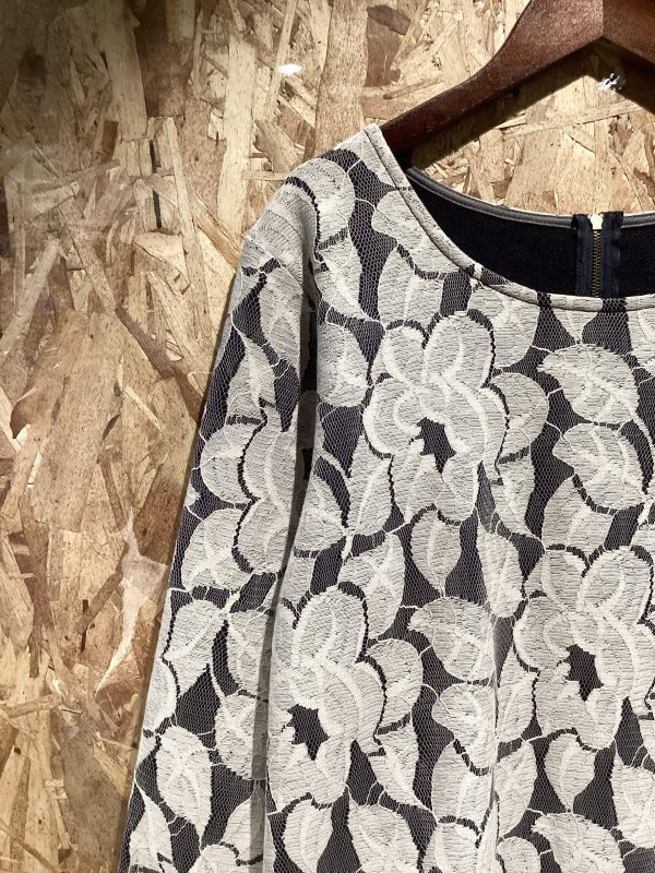 画像2: 　レースが可愛い　おしゃれ　カットソー　ワンピース (2)