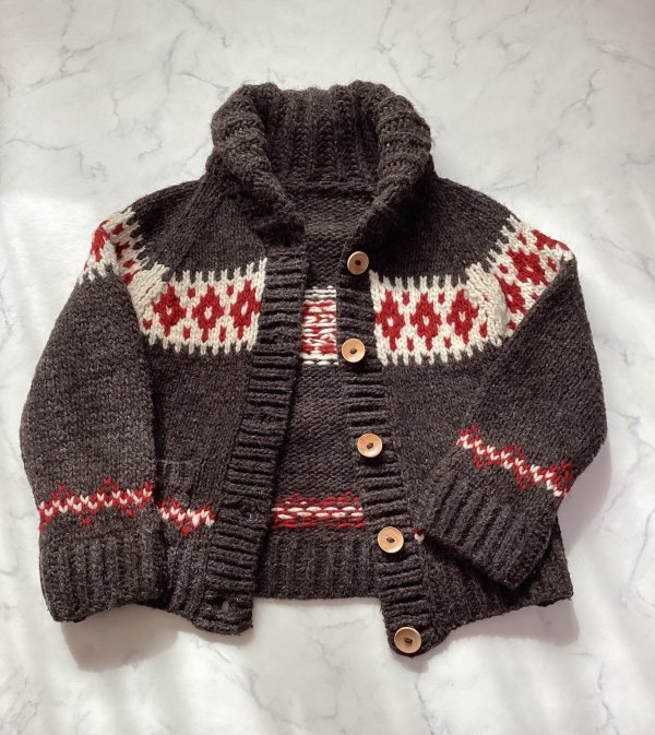 画像1: オードリーアンドジョンワッド　ざっくり編み　ニットカーディガン (1)