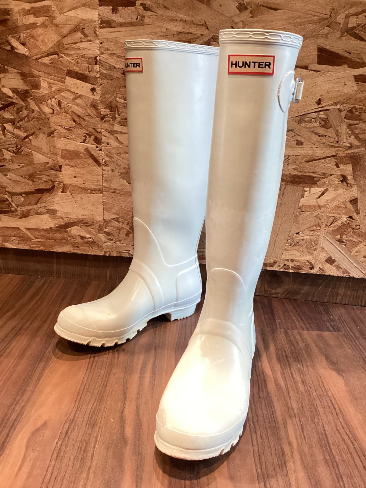 雨の日も安心　ハンター　HUNTER　長靴　レインブーツ　ホワイト　UK６